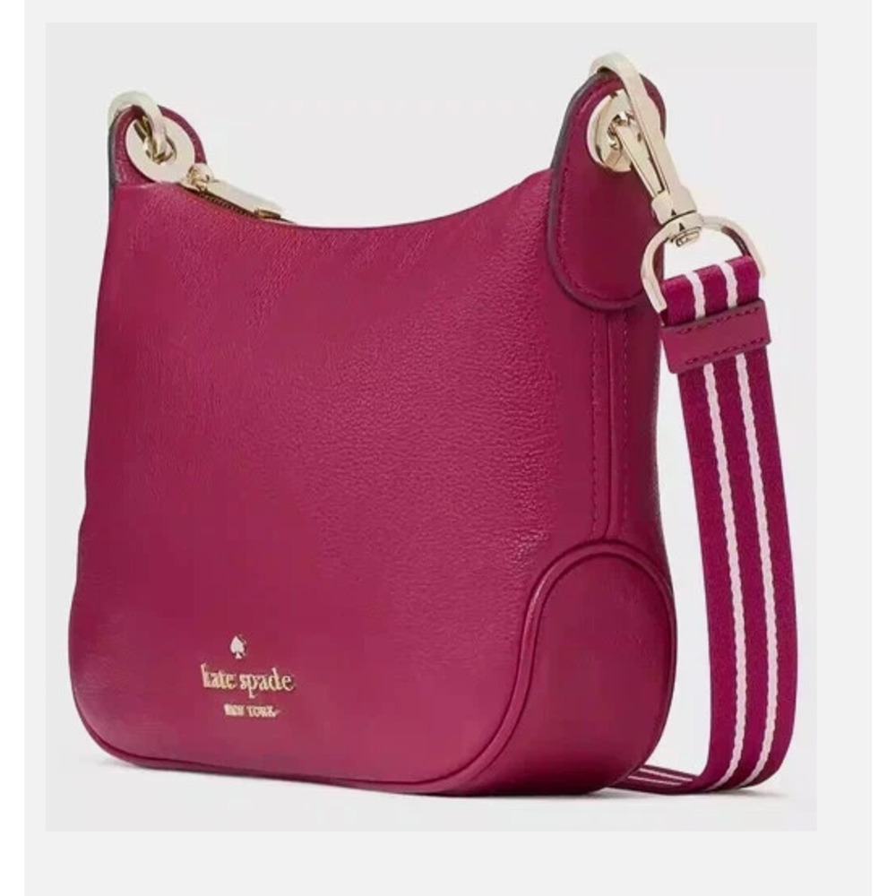 Kate Spade Rosie Crossbody Purple Leather WKR00630 Dark Raspberry NWT - Picture 2 of 3